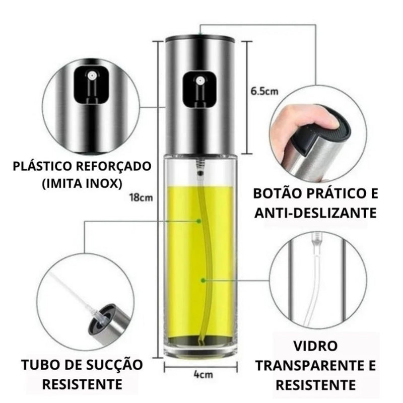 Spray Porta Azeite Vinagre 100 ML vidro Sem Desperdício