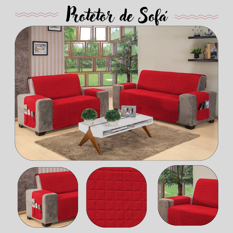 Protetor de Sofá Matelado - Disponível para Sofás de 2 e 3 Lugares: Conforto e Elegância para sua Sala