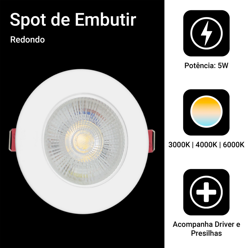 Kit de 10 Spots LED 5W