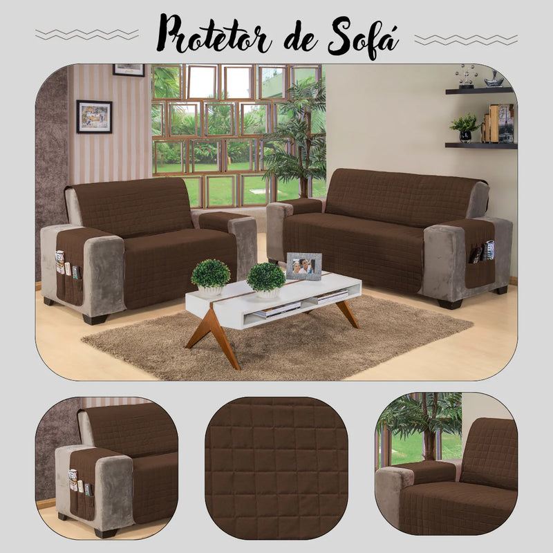 Protetor de Sofá Matelado - Disponível para Sofás de 2 e 3 Lugares: Conforto e Elegância para sua Sala
