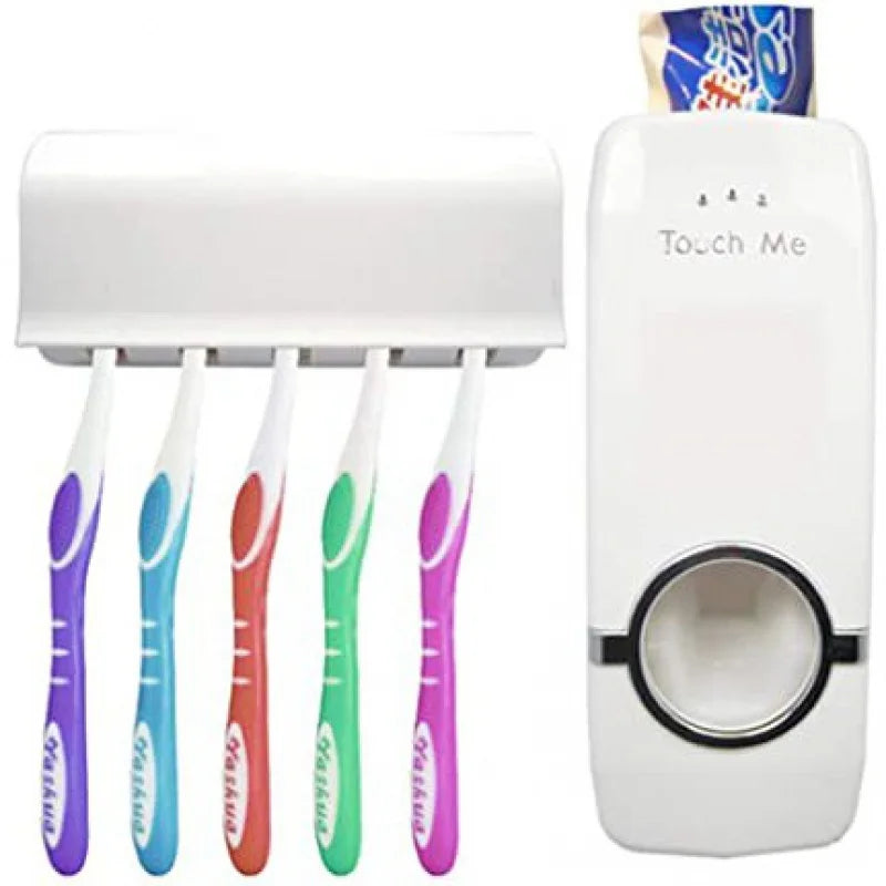 Dispenser Automático de Creme Dental + Suporte para 5 Escovas