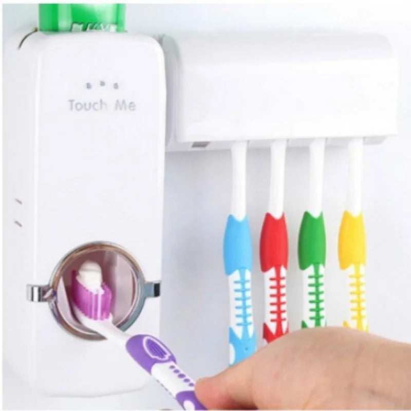 Dispenser Automático de Creme Dental + Suporte para 5 Escovas