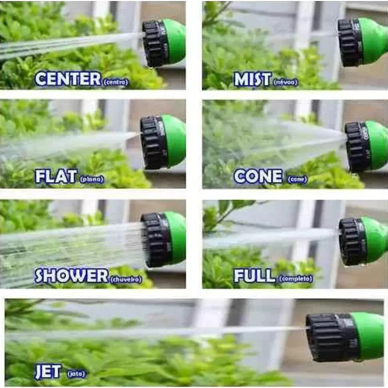 Mangueira Magica 15M Flexivel Irrigação E 7 Tipos De Jato
