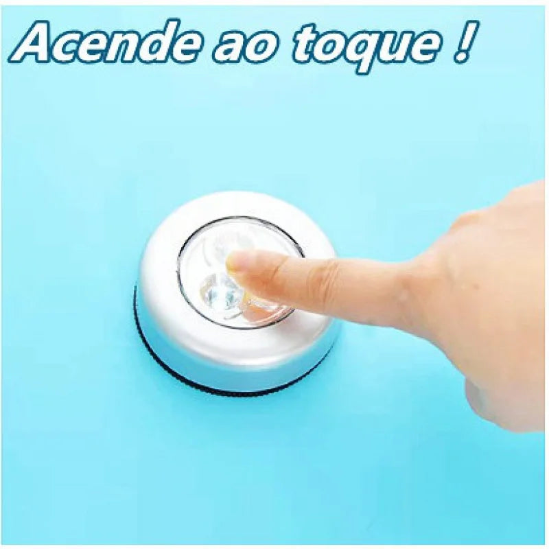 Lâmpada Adesiva de Toque de Emergência 1 Unidade com 3 LEDs